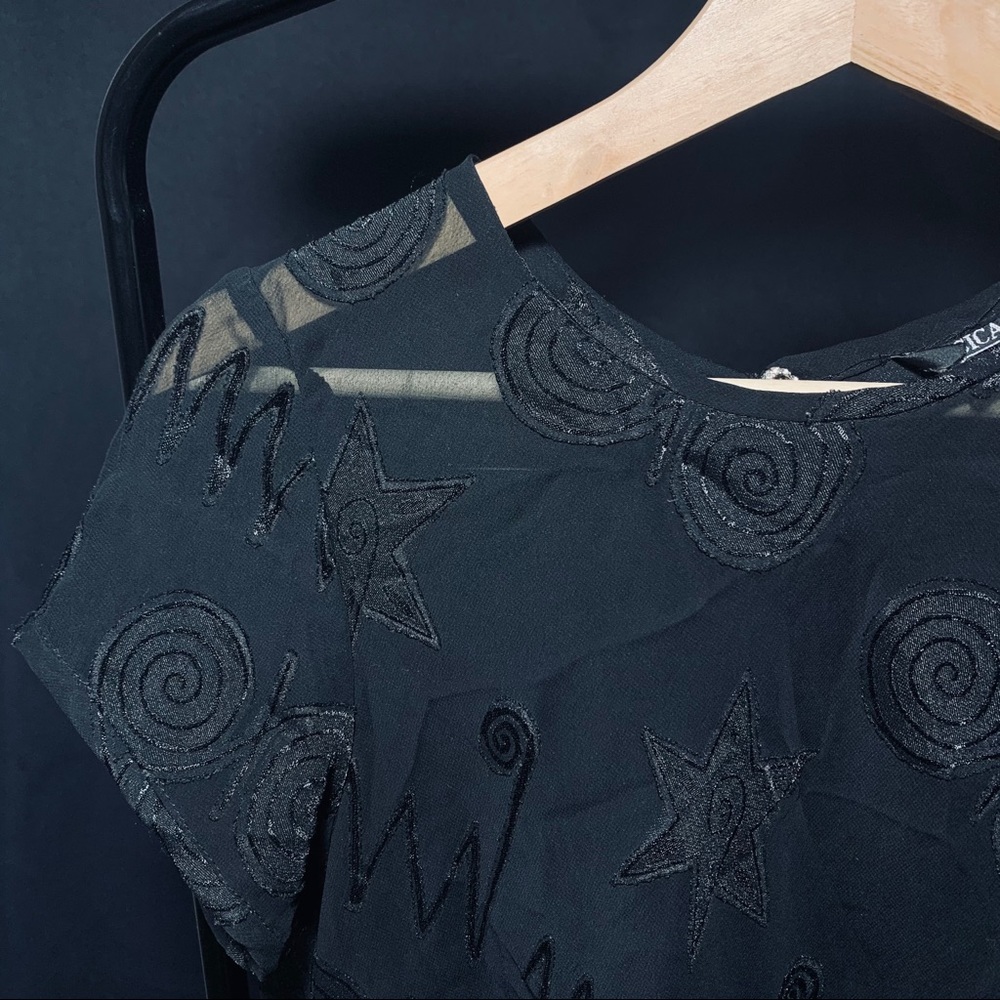 Sheer Black 90’s vintage Jessica Howard Dress